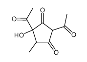 3-Methyl-1,4-diacetyl-cyclopentanol-(4)-dion-(2,5) Structure