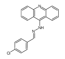 N-Acridin-9-yl-N'-[1-(4-chloro-phenyl)-meth-(E)-ylidene]-hydrazine Structure