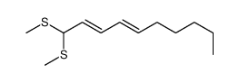 1,1-bis(methylsulfanyl)deca-2,4-diene结构式