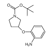 3-(2-aminophenoxy)-pyrrolidine-1-carboxylic acid tert-butyl ester Structure