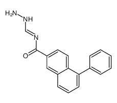 N-(hydrazinylmethylidene)-5-phenylnaphthalene-2-carboxamide结构式