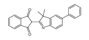 2-(3,3-dimethyl-5-phenylindol-2-yl)indene-1,3-dione Structure