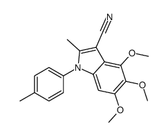4,5,6-trimethoxy-2-methyl-1-(4-methylphenyl)indole-3-carbonitrile结构式