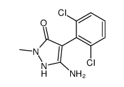 5-氨基-4-(2,6-二氯苯基)-1,2-二氢-2-甲基-3H-吡唑-3-酮结构式