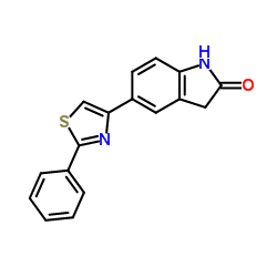 5-(2-Phenyl-1,3-thiazol-4-yl)-1,3-dihydro-2H-indol-2-one结构式