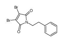 3,4-dibromo-1-(2-phenylethyl)pyrrole-2,5-dione结构式