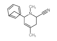 6-benzyl-1,4-dimethyl-3,6-dihydro-2H-pyridine-2-carbonitrile结构式