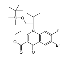 ethyl 6-bromo-1-[(2S)-1-[tert-butyl(dimethyl)silyl]oxy-3-methylbutan-2-yl]-7-fluoro-4-oxoquinoline-3-carboxylate结构式