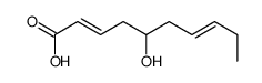 (2Z,7Z)-5-hydroxydeca-2,7-dienoic acid Structure