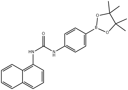 4-(1-萘基脲基)苯硼酸频哪醇酯结构式