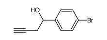 1-(p-bromophenyl)-but-3-yn-1-ol结构式