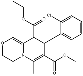 5-ethyl 7-methyl 6-(2-chlorophenyl)-8-methyl-3,4,5,6-tetrahydro-2H- benzo[b][1,4]oxazine-5,7-dicarboxylate Structure