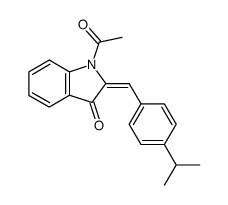 1-Acetyl-2-[1-(4-isopropyl-phenyl)-meth-(E)-ylidene]-1,2-dihydro-indol-3-one Structure