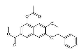 4-(乙酰基氧基)-6-甲氧基-7-(苯基甲氧基)-2-萘羧酸甲酯结构式