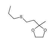 2-methyl-2-(2-propylsulfanylethyl)-1,3-dioxolane结构式