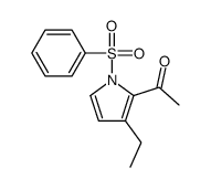 1-[1-(benzenesulfonyl)-3-ethylpyrrol-2-yl]ethanone Structure