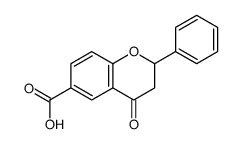 4-oxo-2-phenyl-2,3-dihydrochromene-6-carboxylic acid结构式