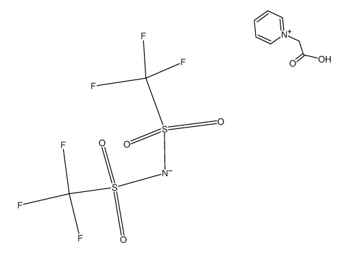 N-carboxymethylpyridinium bis(trifluoromethylsulfonyl)imide Structure