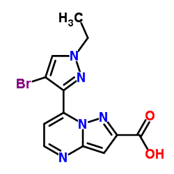 7-(4-BROMO-1-ETHYL-1 H-PYRAZOL-3-YL)-PYRAZOLO[1,5-A ]PYRIMIDINE-2-CARBOXYLIC ACID picture