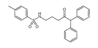 4-methyl-N-(4-oxo-5,5-diphenylpentyl)benzenesulfonamide Structure