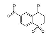 6-nitrothiochroman-4-one 1,1-dioxide Structure