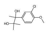 2-Methyl-3-(3-chlor-4-methoxy-phenyl)-butandiol-(2,3) Structure