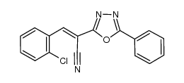 3-(2-chlorophenyl)-2-(5-phenyl-1,3,4-oxadiazol-2-yl)acrylonitrile结构式