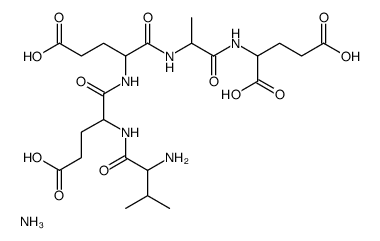2-[2-[[2-[[2-[(2-amino-3-methylbutanoyl)amino]-4-carboxybutanoyl]amino]-4-carboxybutanoyl]amino]propanoylamino]pentanedioic acid,azane Structure