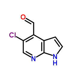 5-氯-1H-吡咯并[2,3-b]吡啶-4-甲醛结构式