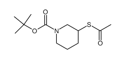 3-(乙酰基硫烷基)哌啶-1-羧酸叔丁酯结构式
