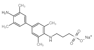 N-(3-Sulfopropyl)-3,3',5,5'-tetramethylbenzidine sodium salt structure