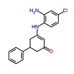 3-[(2-Amino-4-chlorophenyl)amino]-5-phenyl-2-cyclohexen-1-one结构式