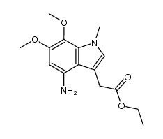 ethyl 2-(4-amino-6,7-dimethoxy-1-methyl-1H-indol-3-yl)acetate结构式