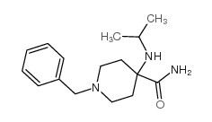 4-Piperidinecarboxamide,4-[(1-methylethyl)amino]-1-(phenylmethyl)- Structure