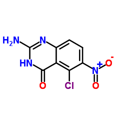 2-Amino-5-chloro-6-nitro-4(3H)-quinazolinone结构式