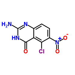 2-Amino-5-chloro-6-nitro-4(3H)-quinazolinone structure