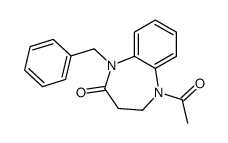 1-acetyl-5-benzyl-2,3-dihydro-1,5-benzodiazepin-4-one结构式