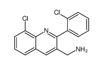 (8-chloro-2-(2-chlorophenyl)quinolin-3-yl)methanamine Structure