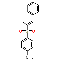 (E)-1-Fluoro-2-phenylvinyl 4-methylphenyl sulfone结构式
