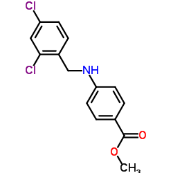 Methyl 4-[(2,4-dichlorobenzyl)amino]benzoate结构式