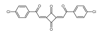 2,4-bis[2-(4-chlorophenyl)-2-oxoethylidene]cyclobutane-1,3-dione结构式