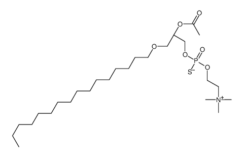 1-O-hexadecyl-2-acetyl-3-thiophosphocholine结构式