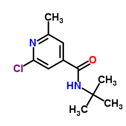 N-(叔丁基)-2-氯-6-甲基异烟酰胺结构式