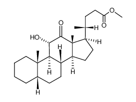 11α-hydroxy-12-oxo-5β-cholan-24-oic acid methyl ester结构式