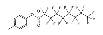 p-tolyl 1,1,2,2,3,3,4,4,5,5,6,6,7,7,8,8,8-heptadecafluorooctane-1-sulfonate结构式