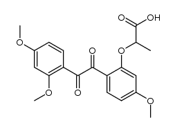 2-(2-(2-(2,4-dimethoxyphenyl)-2-oxoacetyl)-5-methoxyphenoxy)propanoic acid Structure
