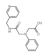 [{2-Oxo-2-[(pyridin-3-ylmethyl)amino]-ethyl}(phenyl)amino]acetic acid Structure