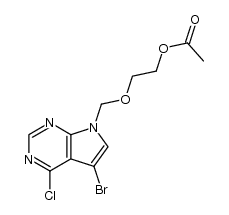 5-bromo-4-chloro-7-[(2-acetoxyethoxy)methyl]pyrrolo[2,3-d]pyrimidine Structure