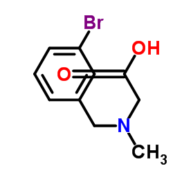 N-(3-Bromobenzyl)-N-methylglycine Structure