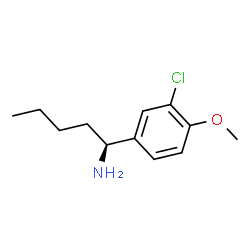 (1S)-1-(3-CHLORO-4-METHOXYPHENYL)PENTYLAMINE结构式